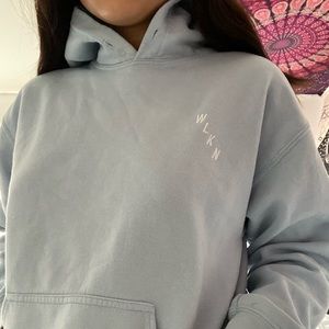 baby blue WLKN hoodie